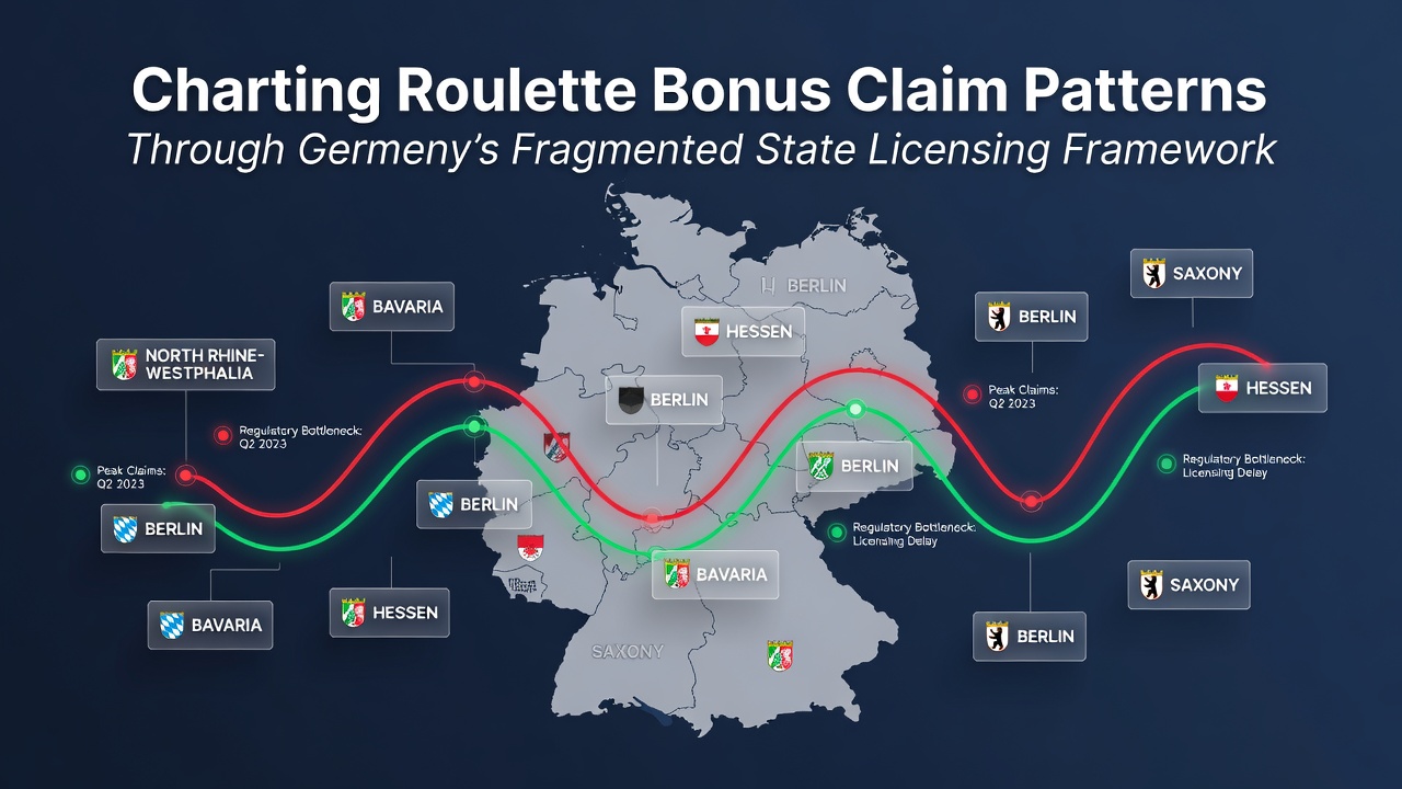 Grafische Übersicht über regionale Unterschiede bei Roulette-Bonus-Claims in deutschen Bundesländern im Jahr 2026