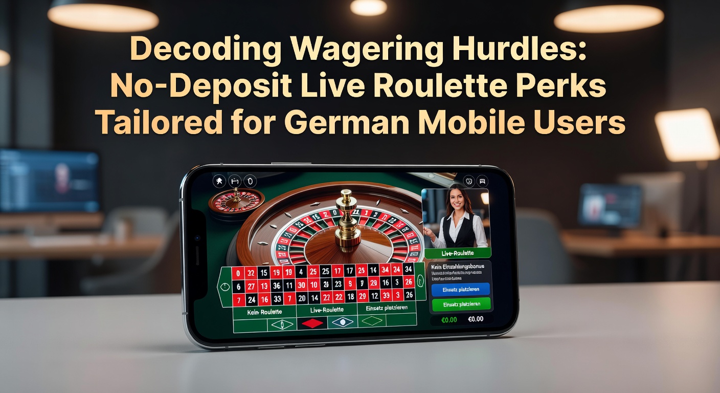 Grafik mit Umsatzbedingungen, Roulette-Rad und Mobile-App-Screenshot, illustriert Herausforderungen bei No-Deposit-Boni
