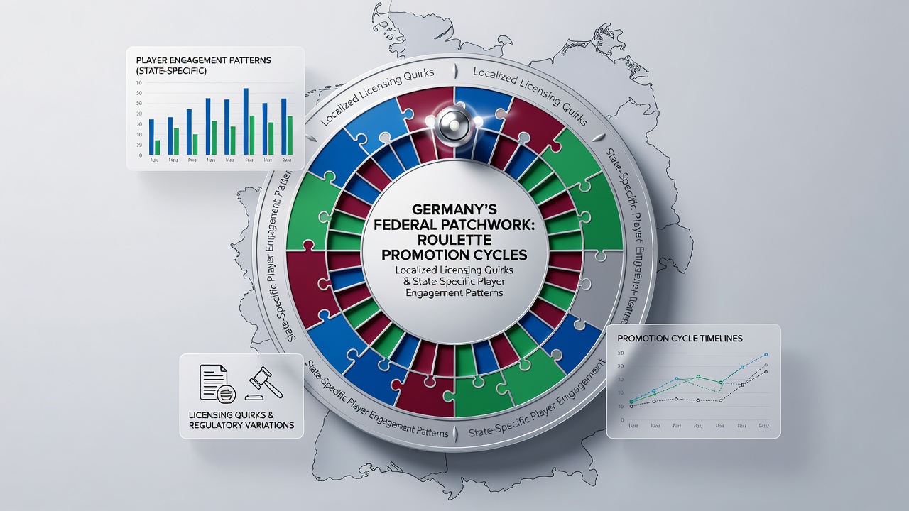 Karte der deutschen Bundesländer mit farblich markierten Roulette-Promotionsregionen und Lizenzierungszonen