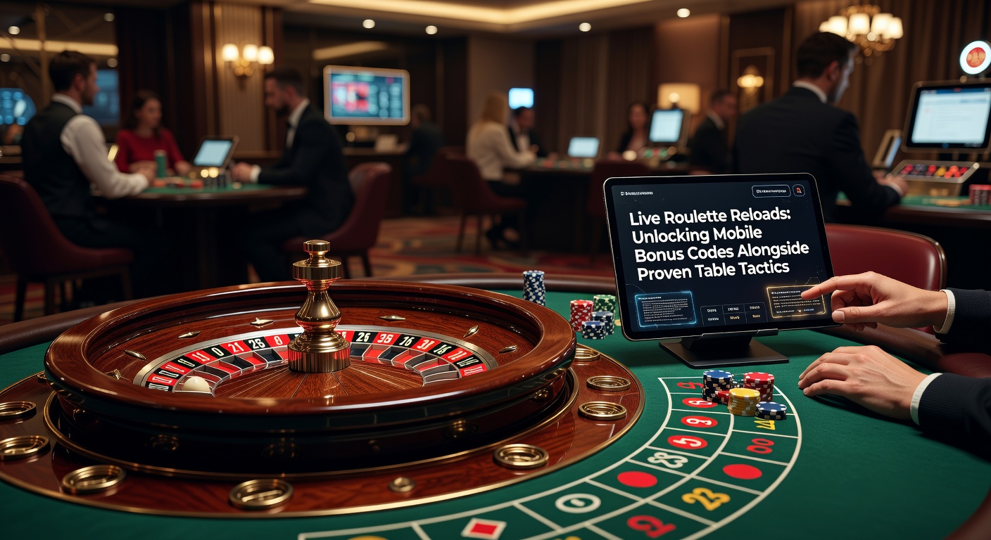 Live Roulette Tisch mit aktiviertem Mobile Bonus-Code auf Smartphone-Bildschirm