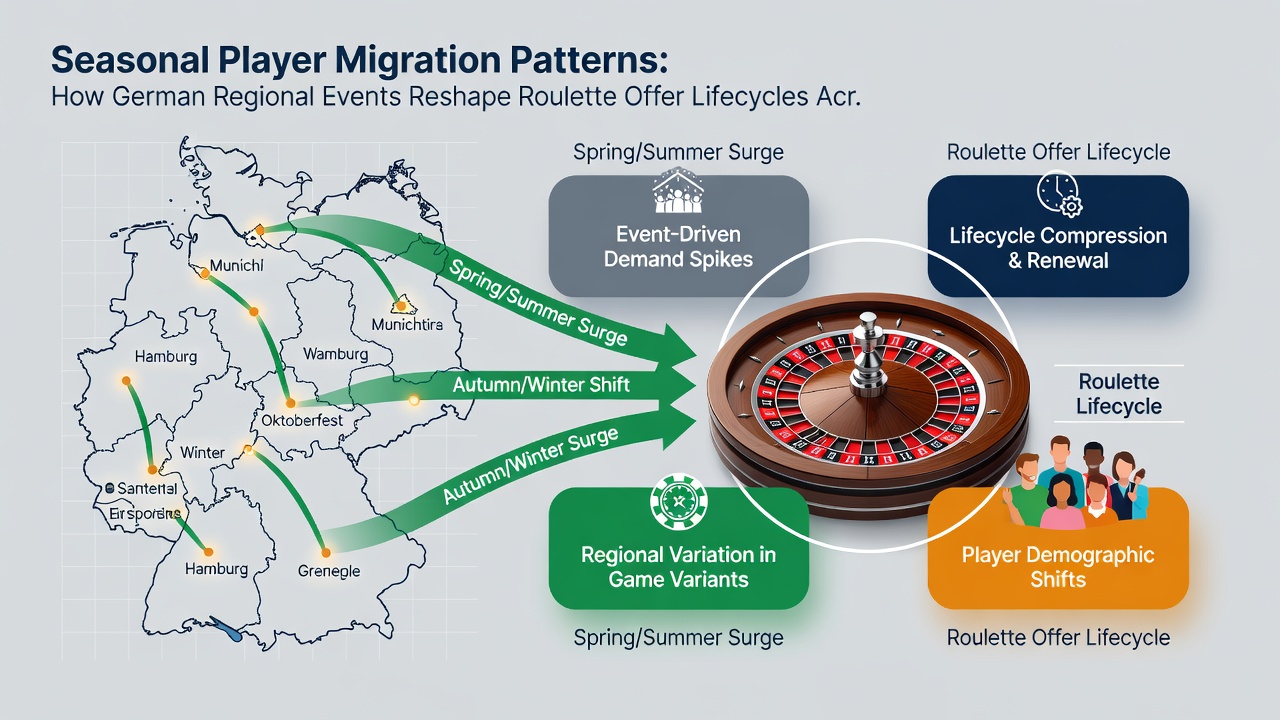 Grafik zur Spielermigration zwischen Bundesländern mit Roulette-Angebotszyklen im August 2026