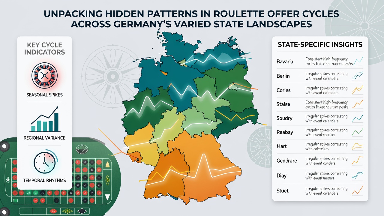 Diagramm mit Zyklen von Roulette-Boni in ausgewählten deutschen Bundesländern und saisonalen Trends